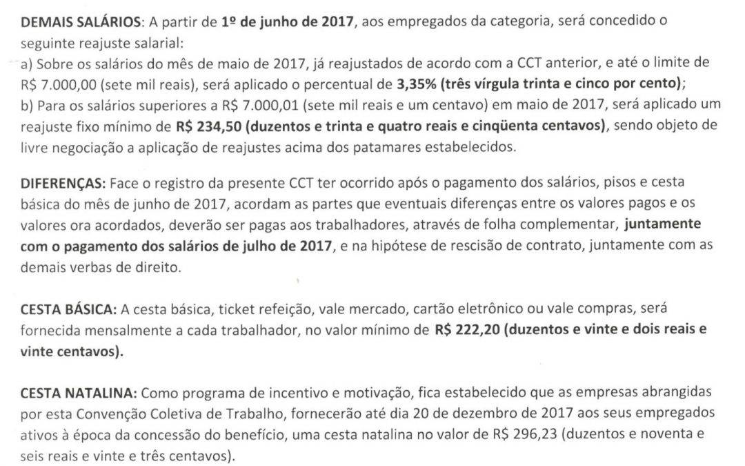 TABELA SALARIAL 2017/2018 – ARTEFATOS DE CIMENTO X SINDICAF